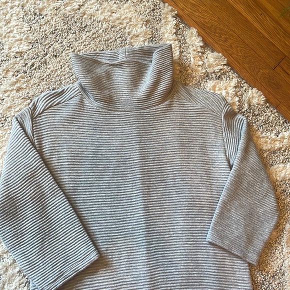 Loft Ribbed Knit 3/4 Sleeve Turtleneck Dress Like New - Picture 3 of 14